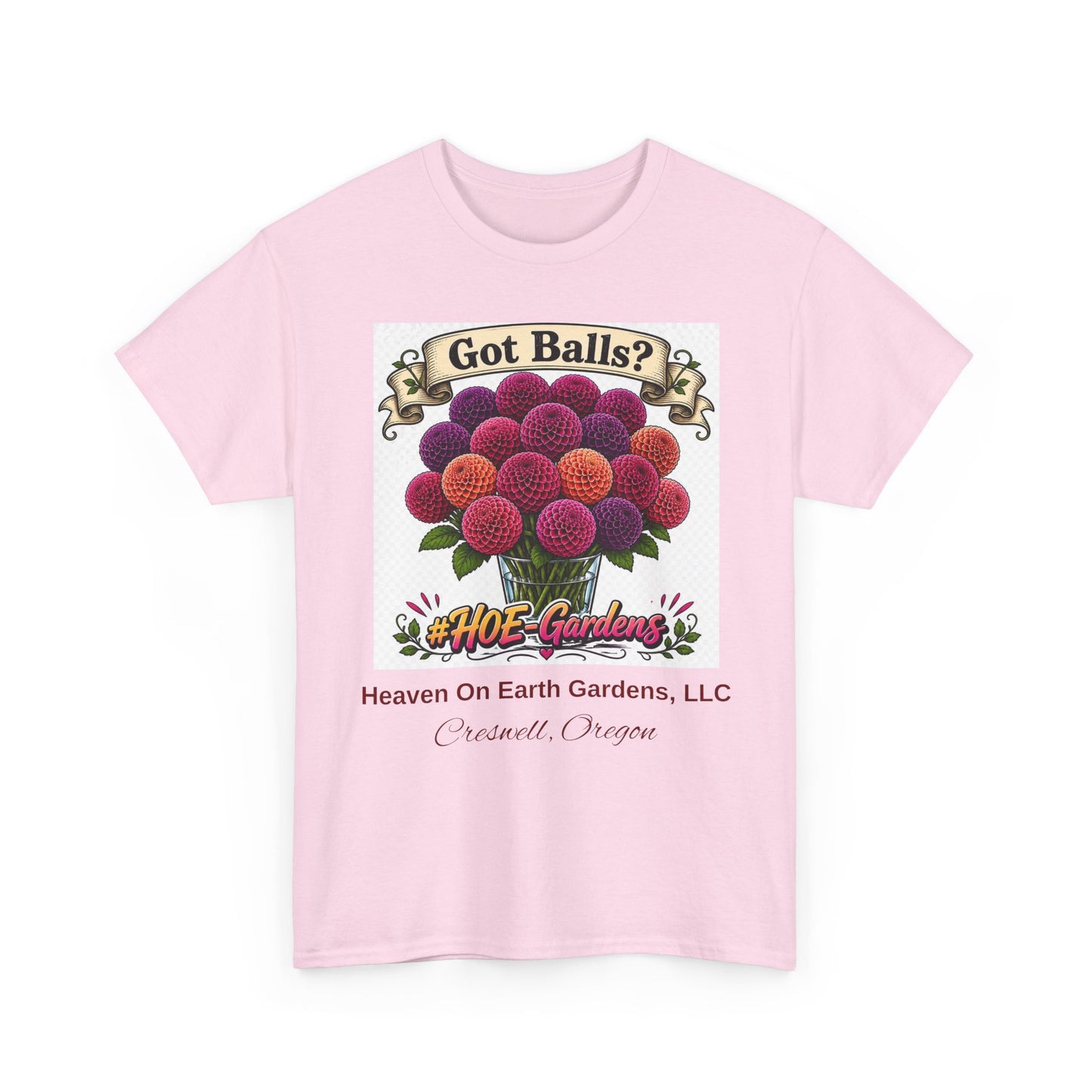 Got Balls? Floral Garden T-Shirt — 'HOE Gardens' Funny Gardening Tee