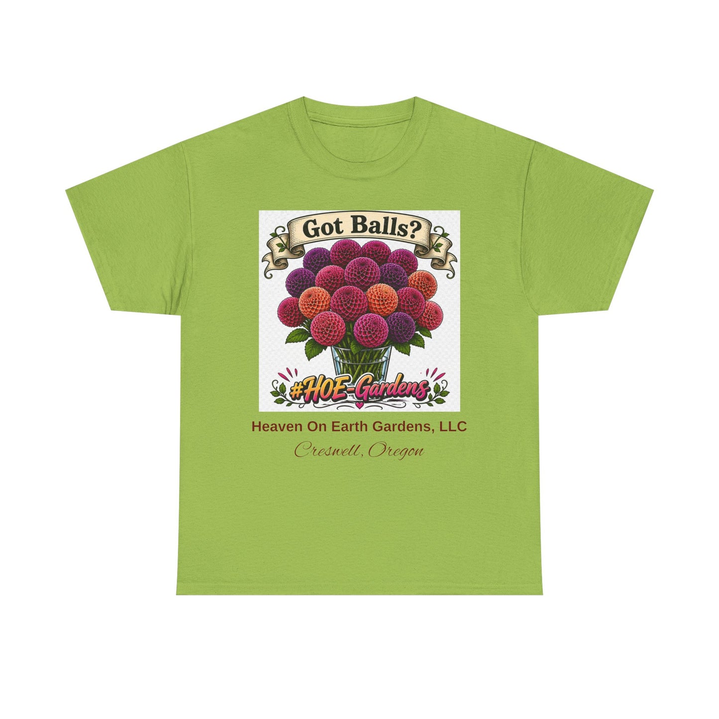 Got Balls? Floral Garden T-Shirt — 'HOE Gardens' Funny Gardening Tee