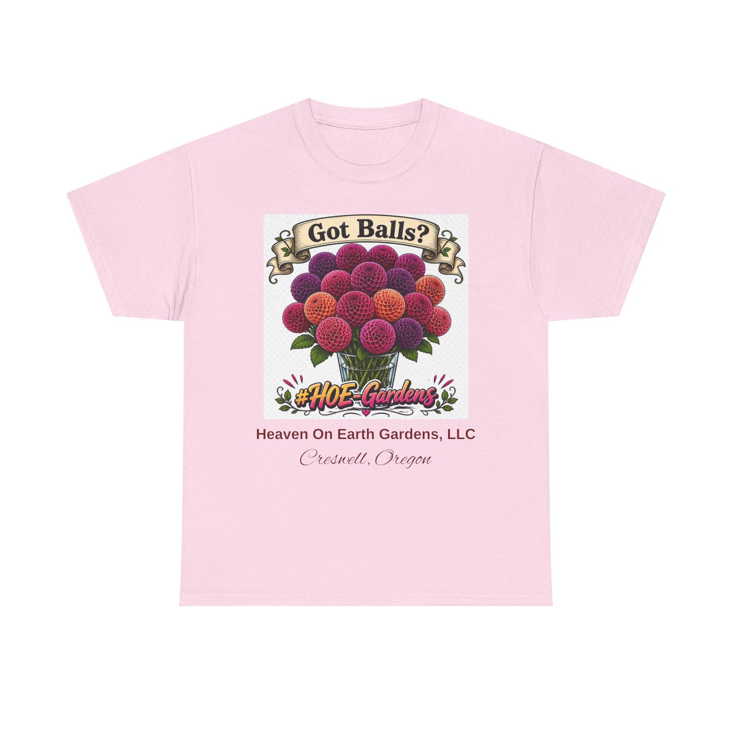 Got Balls? Floral Garden T-Shirt — 'HOE Gardens' Funny Gardening Tee