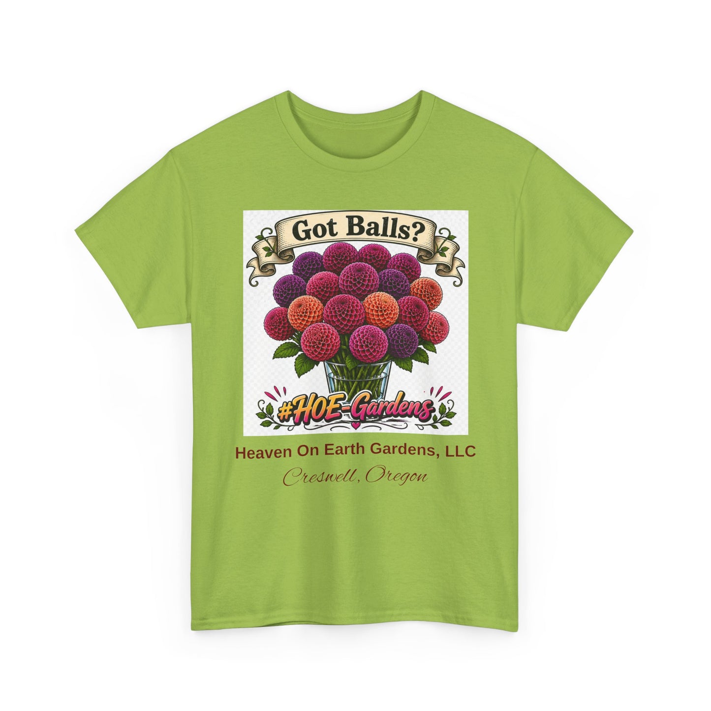 Got Balls? Floral Garden T-Shirt — 'HOE Gardens' Funny Gardening Tee