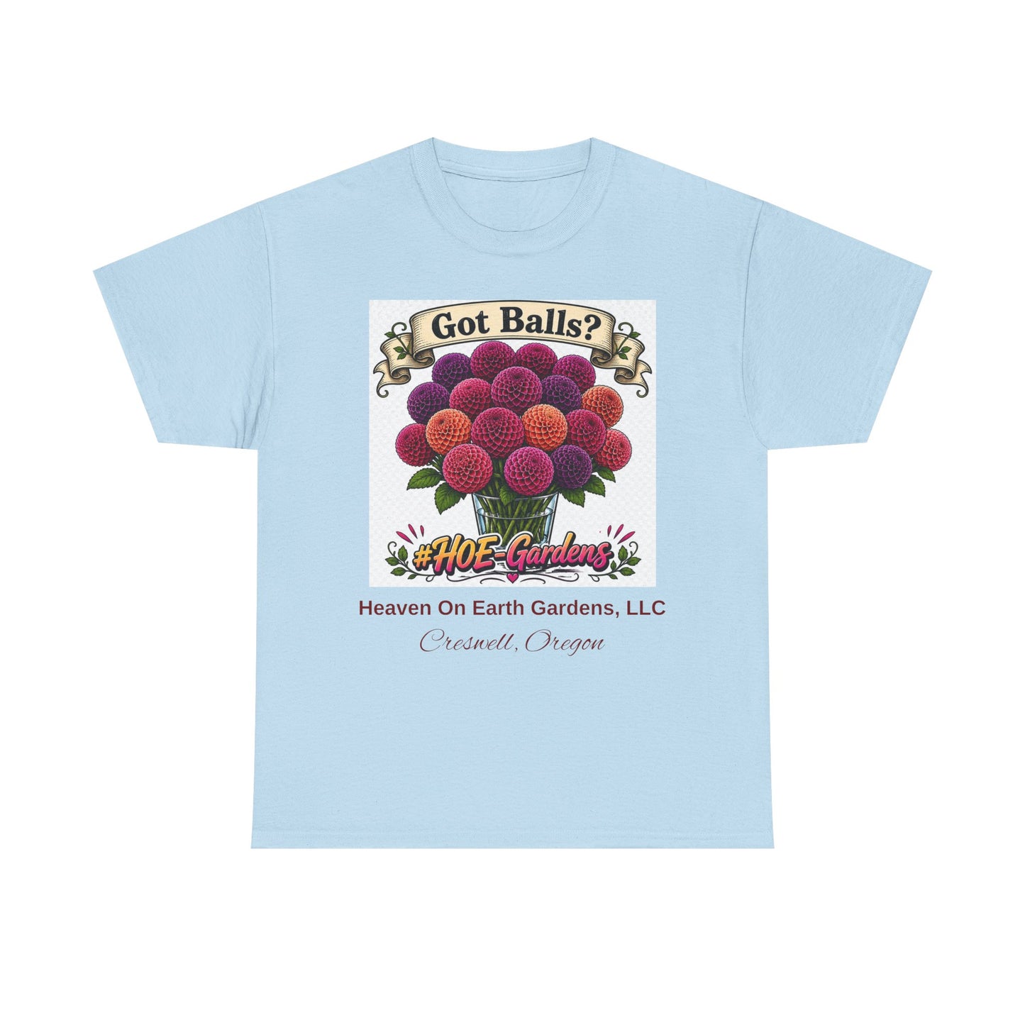 Got Balls? Floral Garden T-Shirt — 'HOE Gardens' Funny Gardening Tee